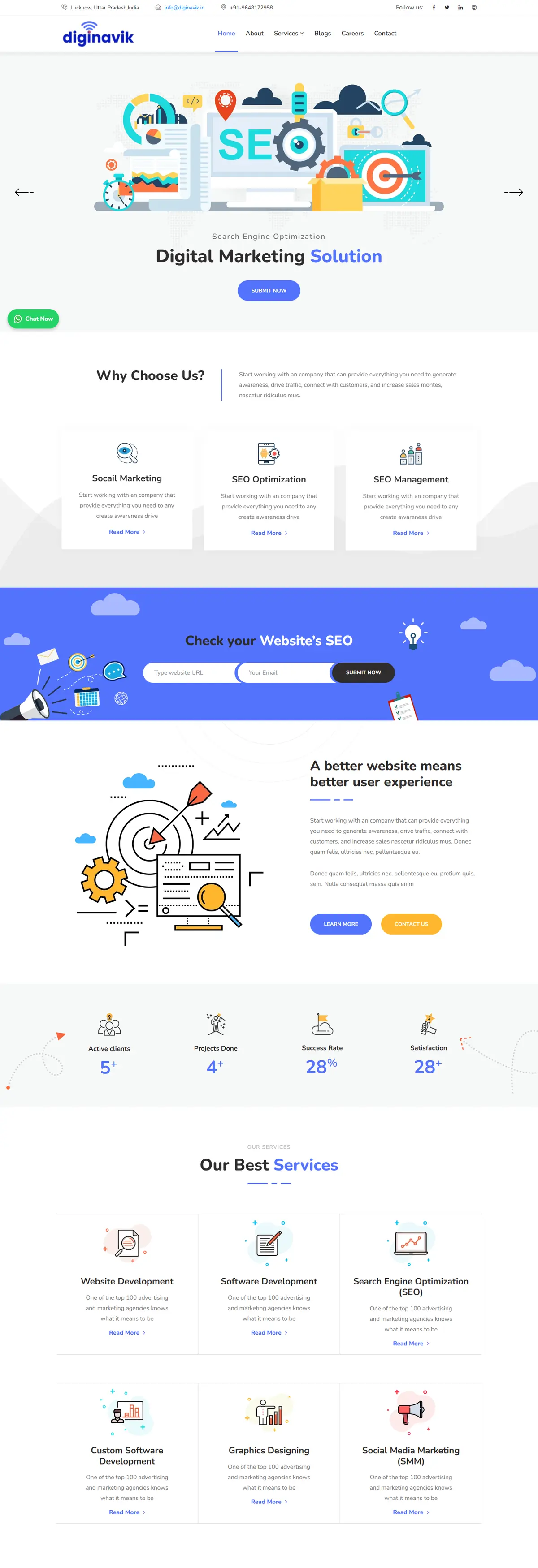 Diginavik full homepage screenshot