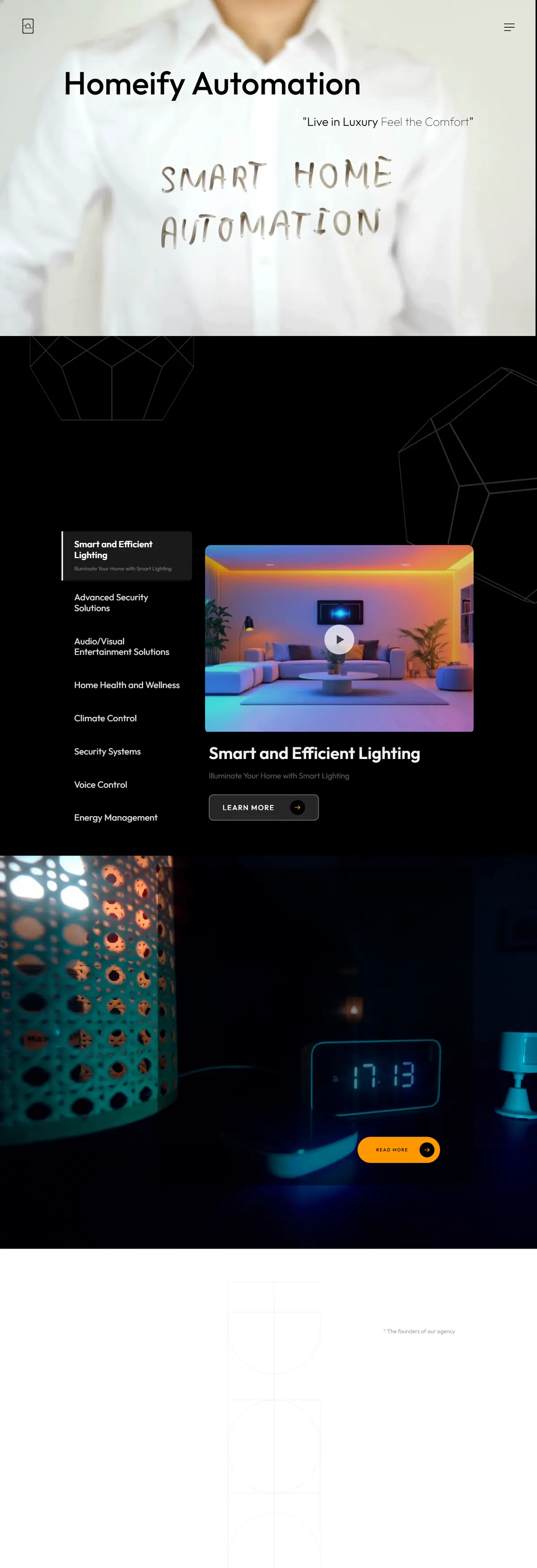 Homeify Automation full homepage screenshot