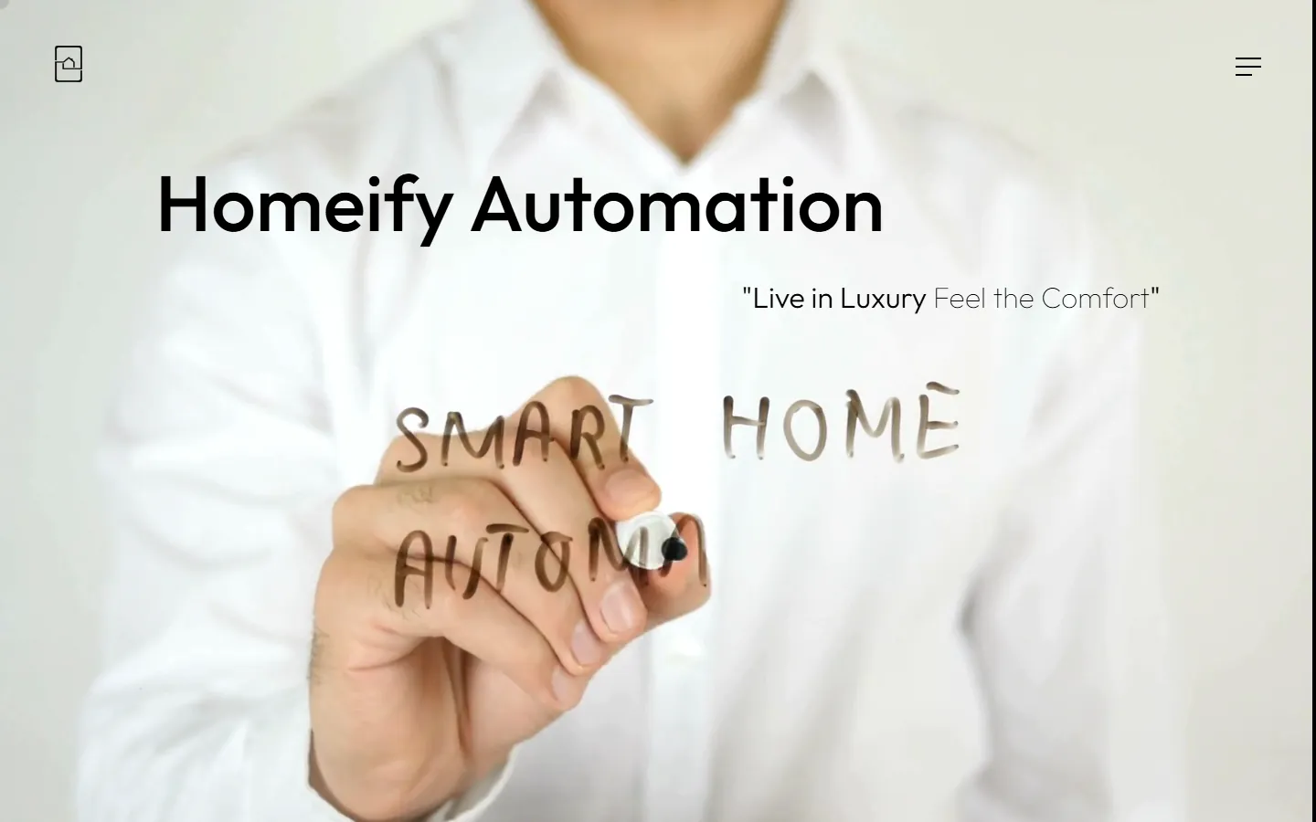 Homeify Automation website — Smart-home Platform homepage preview